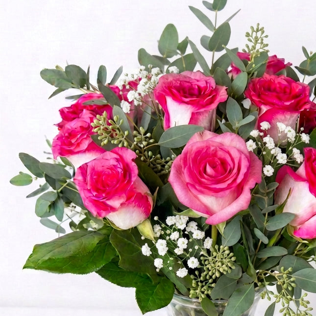 Roses Pink Vase Arrangement