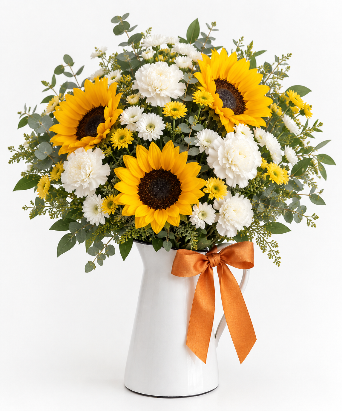 Sunflowers Fall Bouquet in a Pitcher