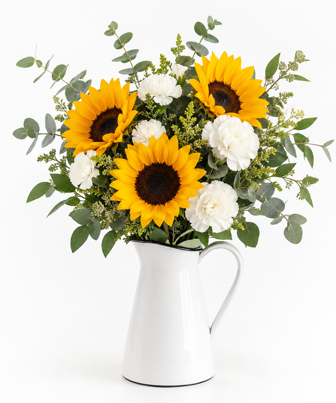 Sunflowers Fall Bouquet in a Pitcher