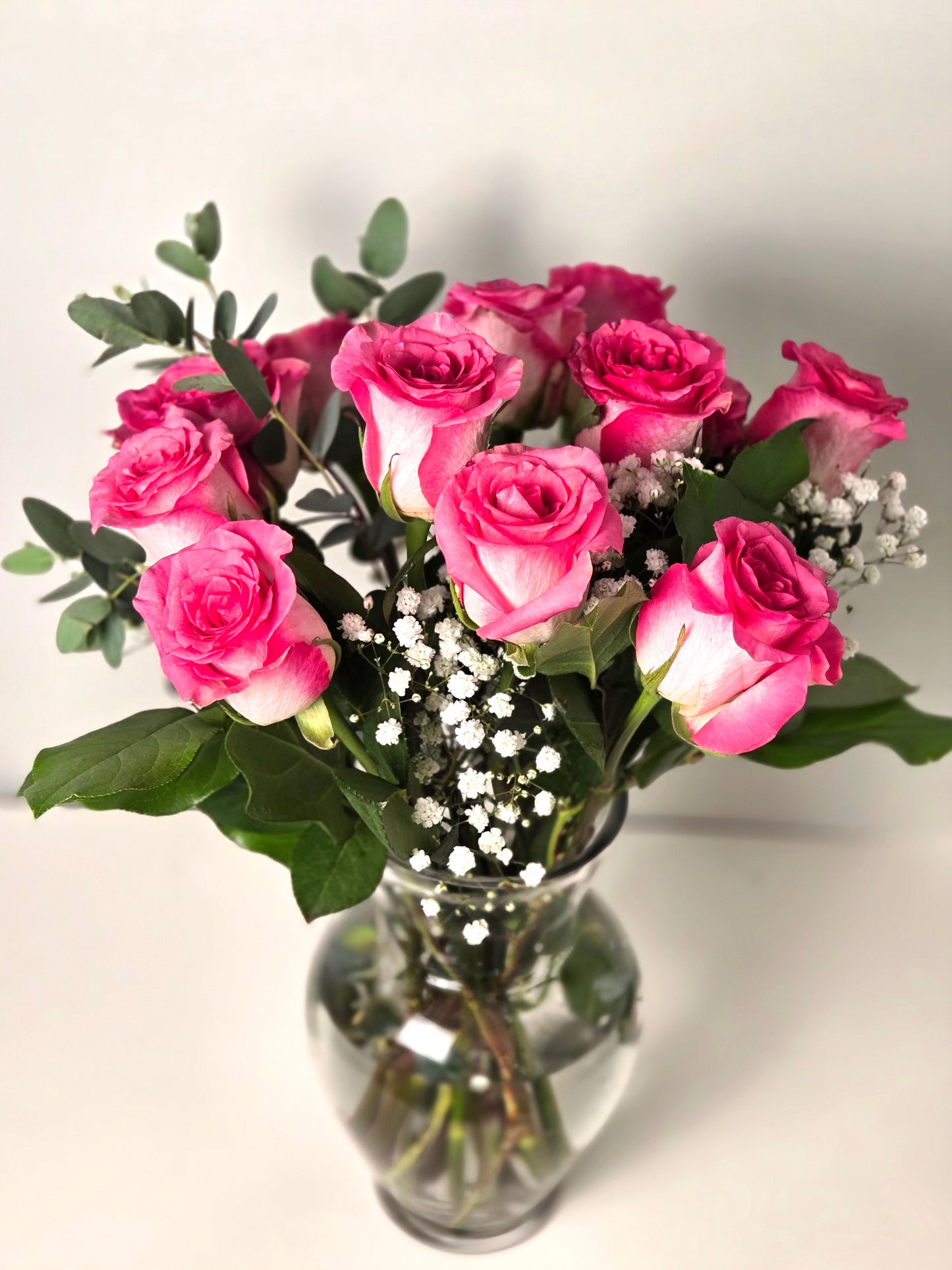 Roses Pink Vase Arrangement