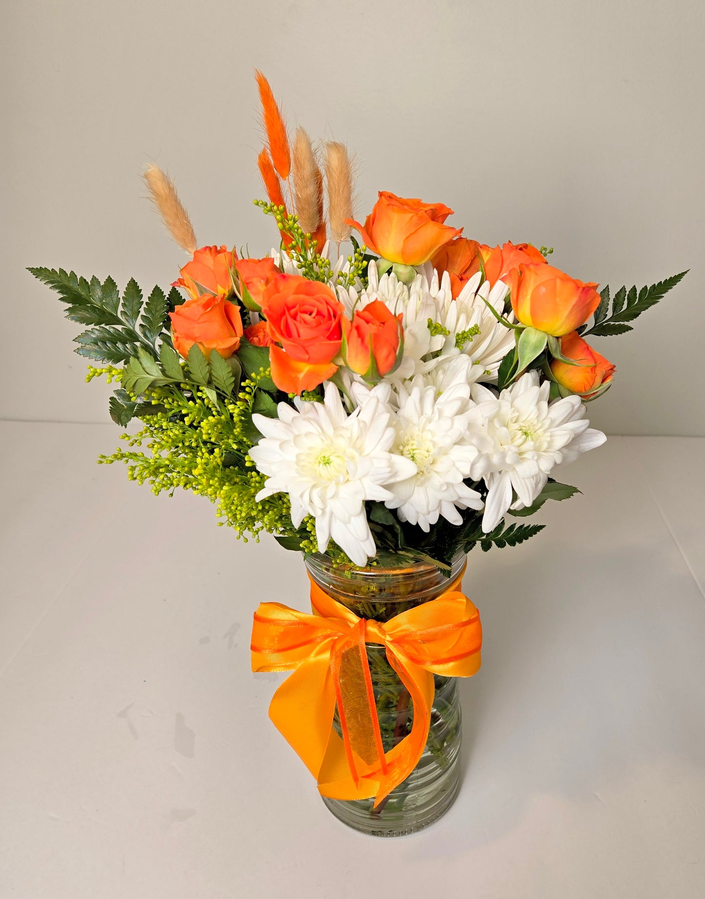 Orange Vase Arrangement Local Chilliwack Delivery