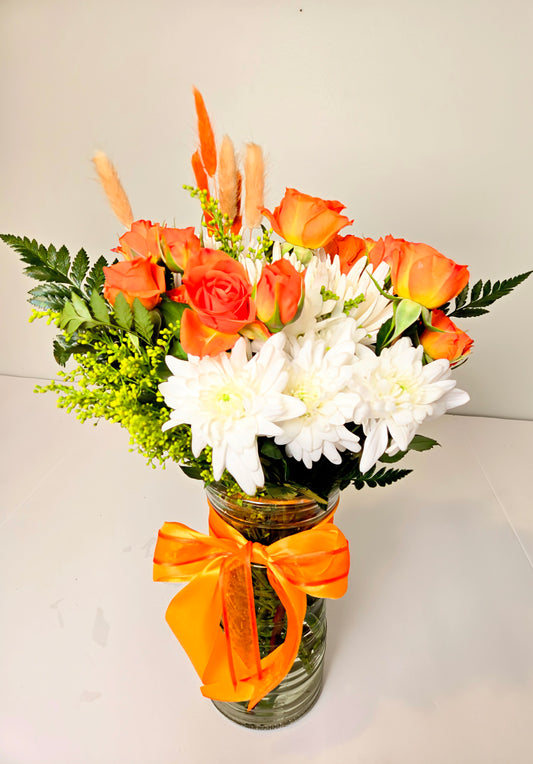 Orange Vase Arrangement