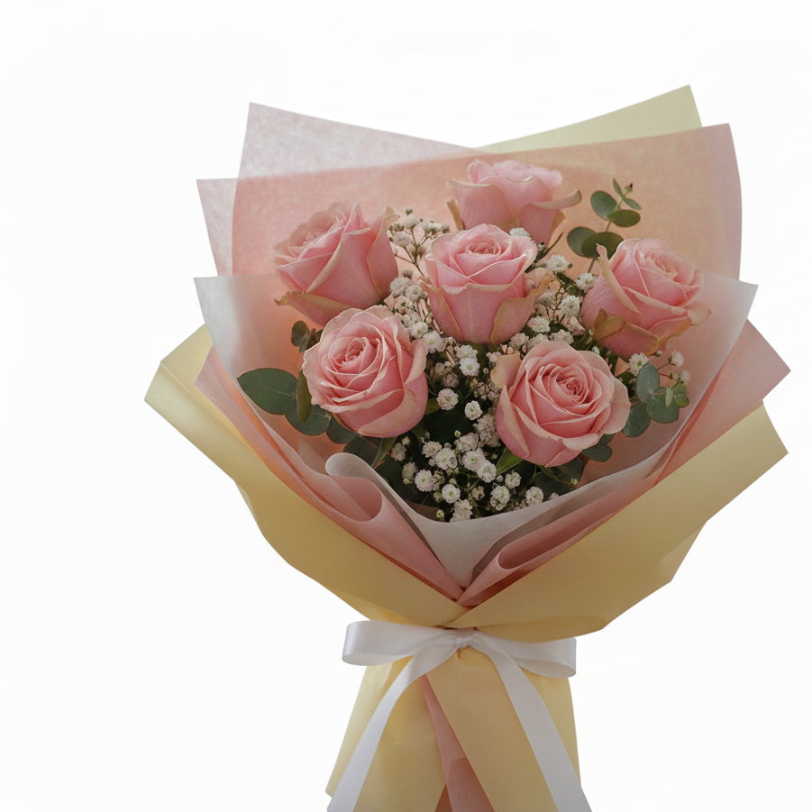 Roses Pink Bouquet Half Dozen